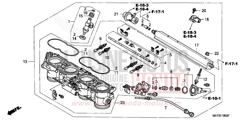 THROTTLE BODY for Super Blackbird ACCURATE SILVER METALLIC (NH146) from 2002